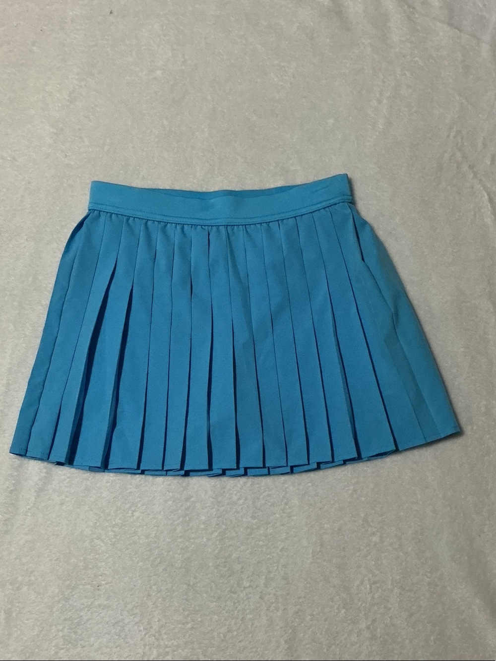Pleated Mini Skirt in Bright Blue